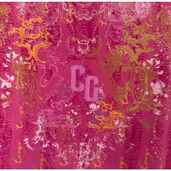 COOGI CG Printed Rare Y2K Floral Bandeau Maxi Dress Tube Top Size M Pink Baroque - Picture 3 of 15